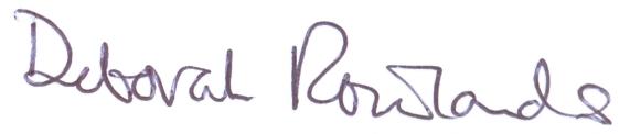 Signature of Deborah Rowlands